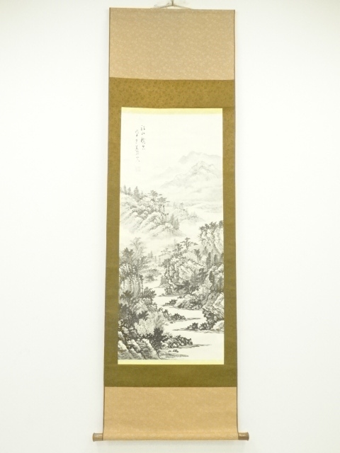 JAPANESE HANGING SCROLL / HAND PAINTED / LANDSCAPE